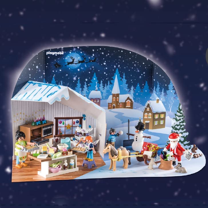 Weihnachtsbäckerei von Playmobil aufgebaut